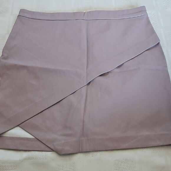 Dynamite Pink Mini Wrap Skirt Asymmetrical Slit - Picture 12 of 16